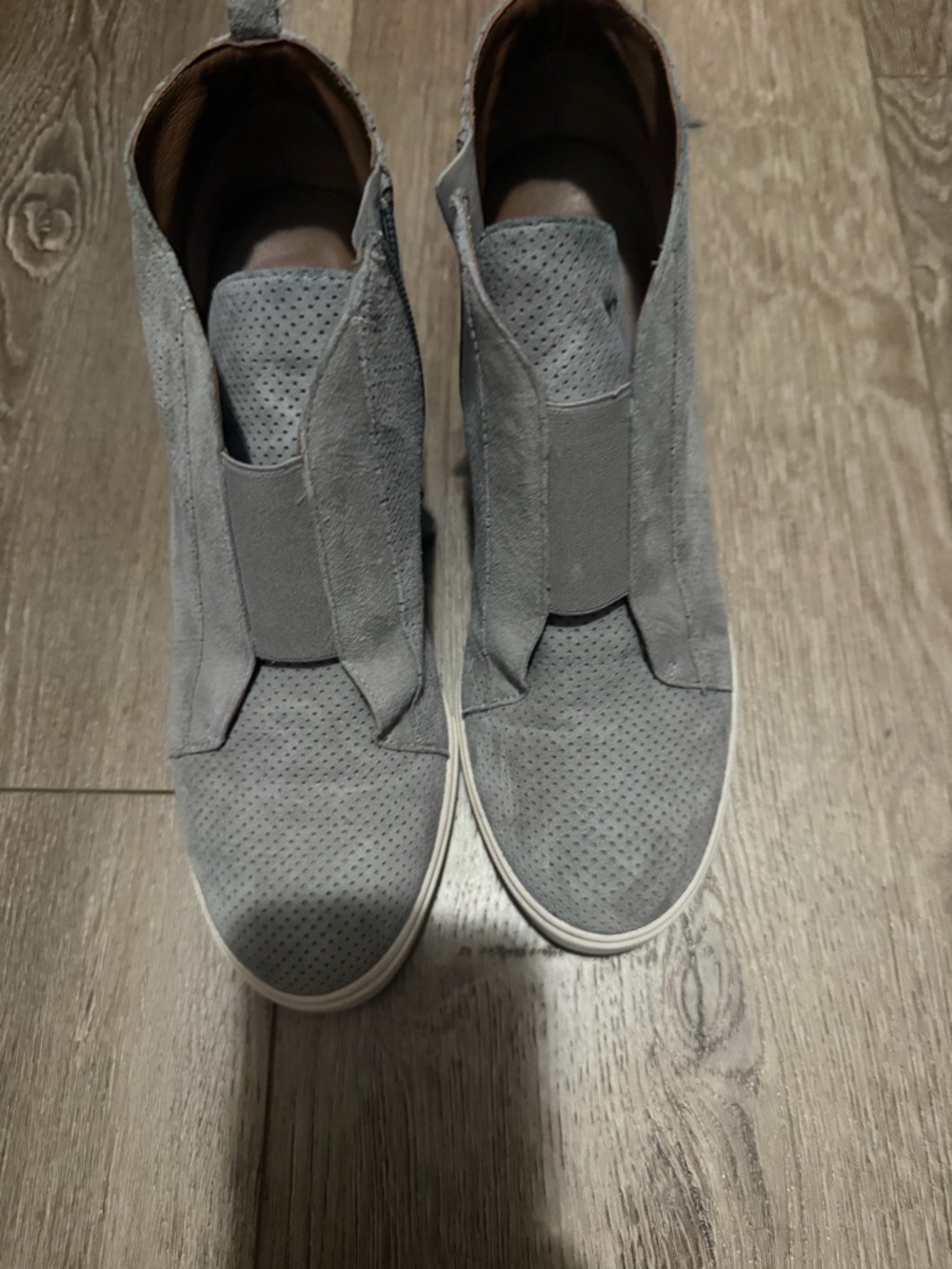 Paolo Grey Suede Slip-On Loafers